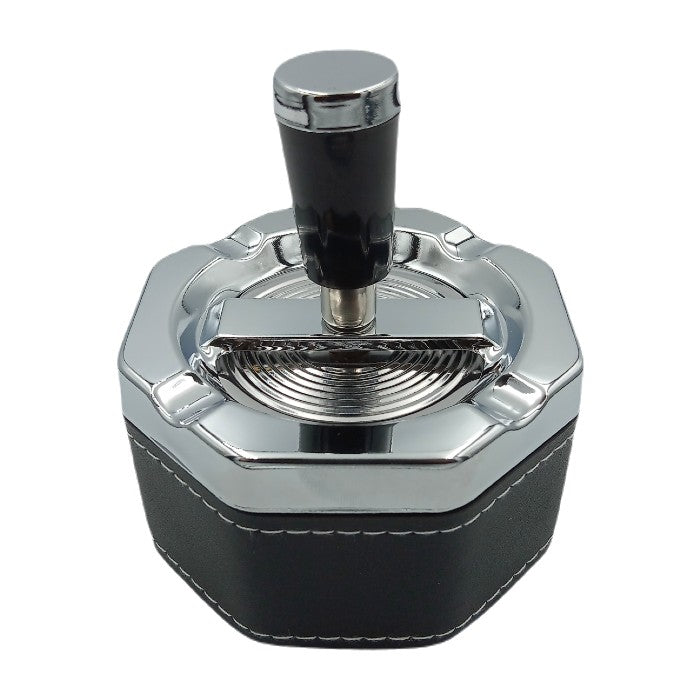 Black PVC Octagonal Ashtray