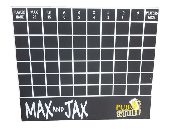 Max and jax board South African board game with chalk board finish on white background