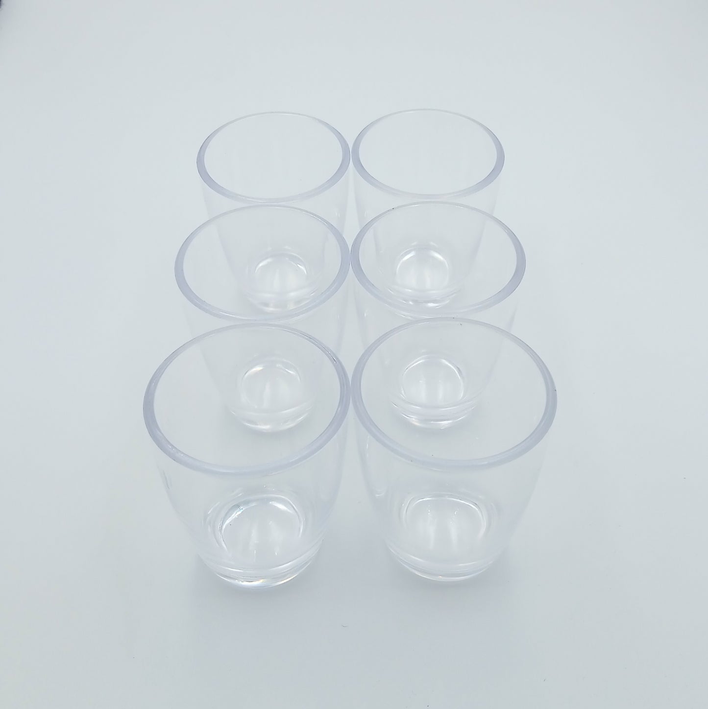 Clear Double Shot Glasses - 50ml (6 Pack)