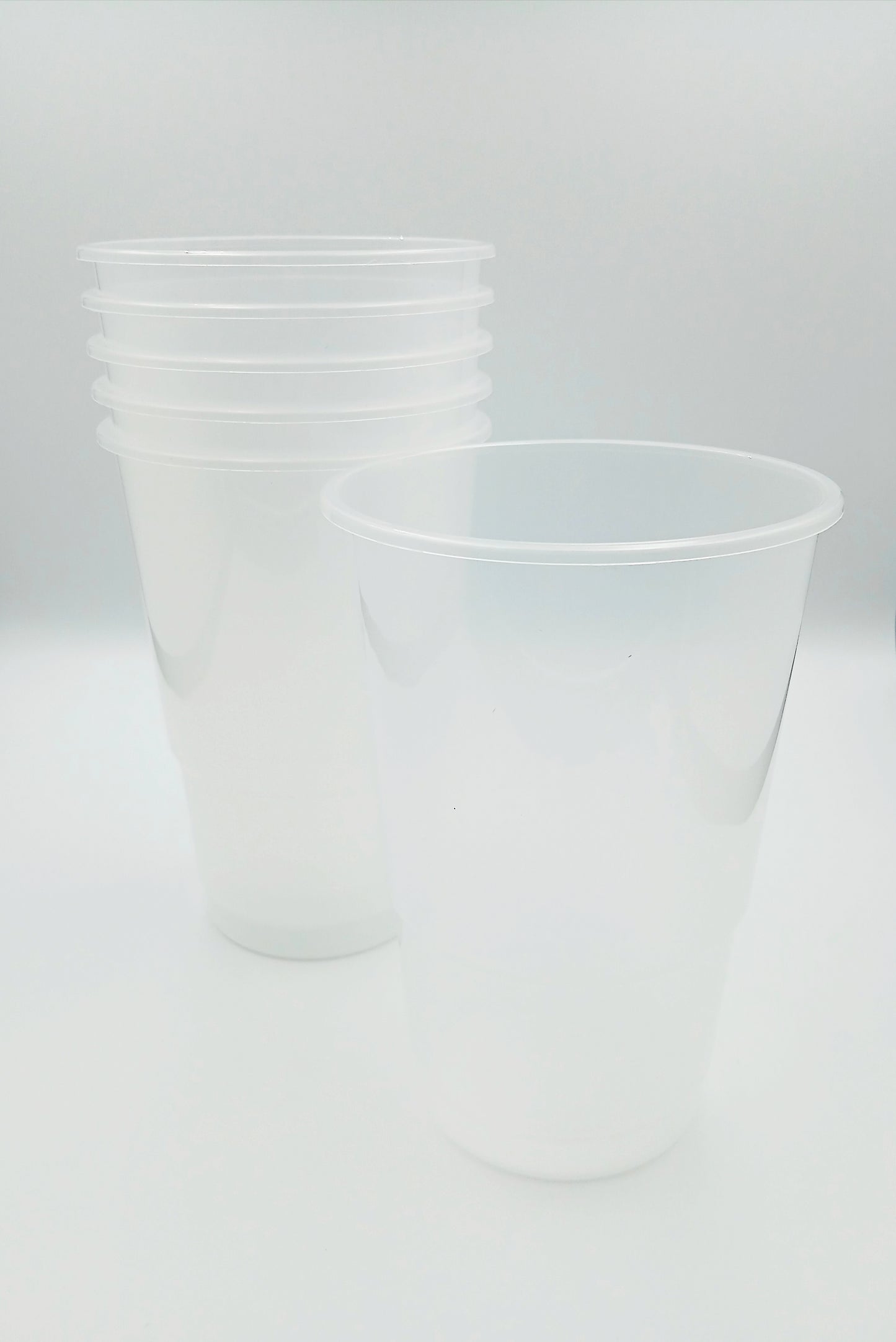 Clear plastic cups 500ml