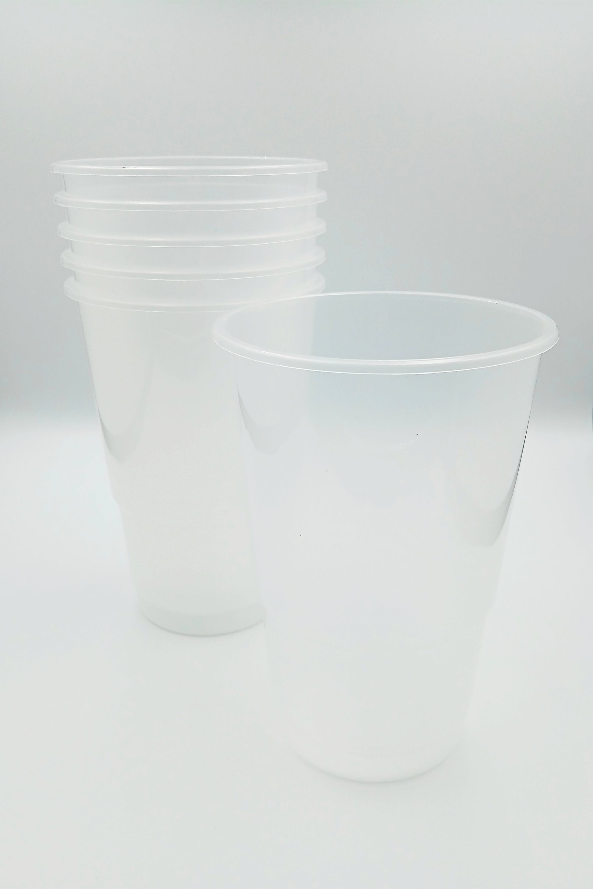 Clear plastic cups 500ml