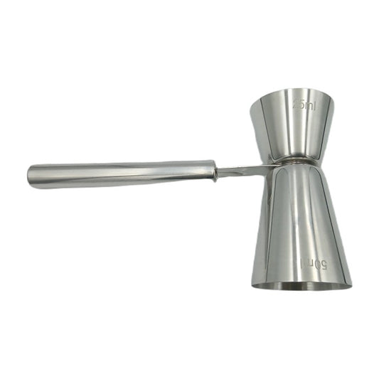 Double Tot Measure Stainless Steel 25/50ml With Handle