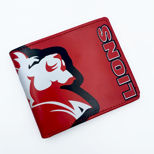 Lions Rugby branded wallet front view