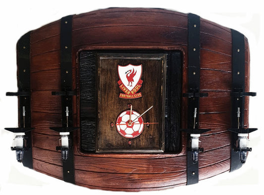 Liverpool FC Flat Barrel Clock With Four Optic Dispensers