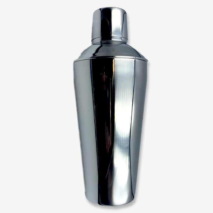 Stainless steel cocktail shaker 750ml with lid and strainer