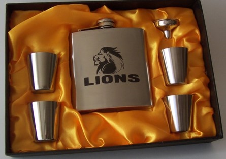  Lions Hip Flask and Shooter Set freeshipping - Pubstuff 218.50